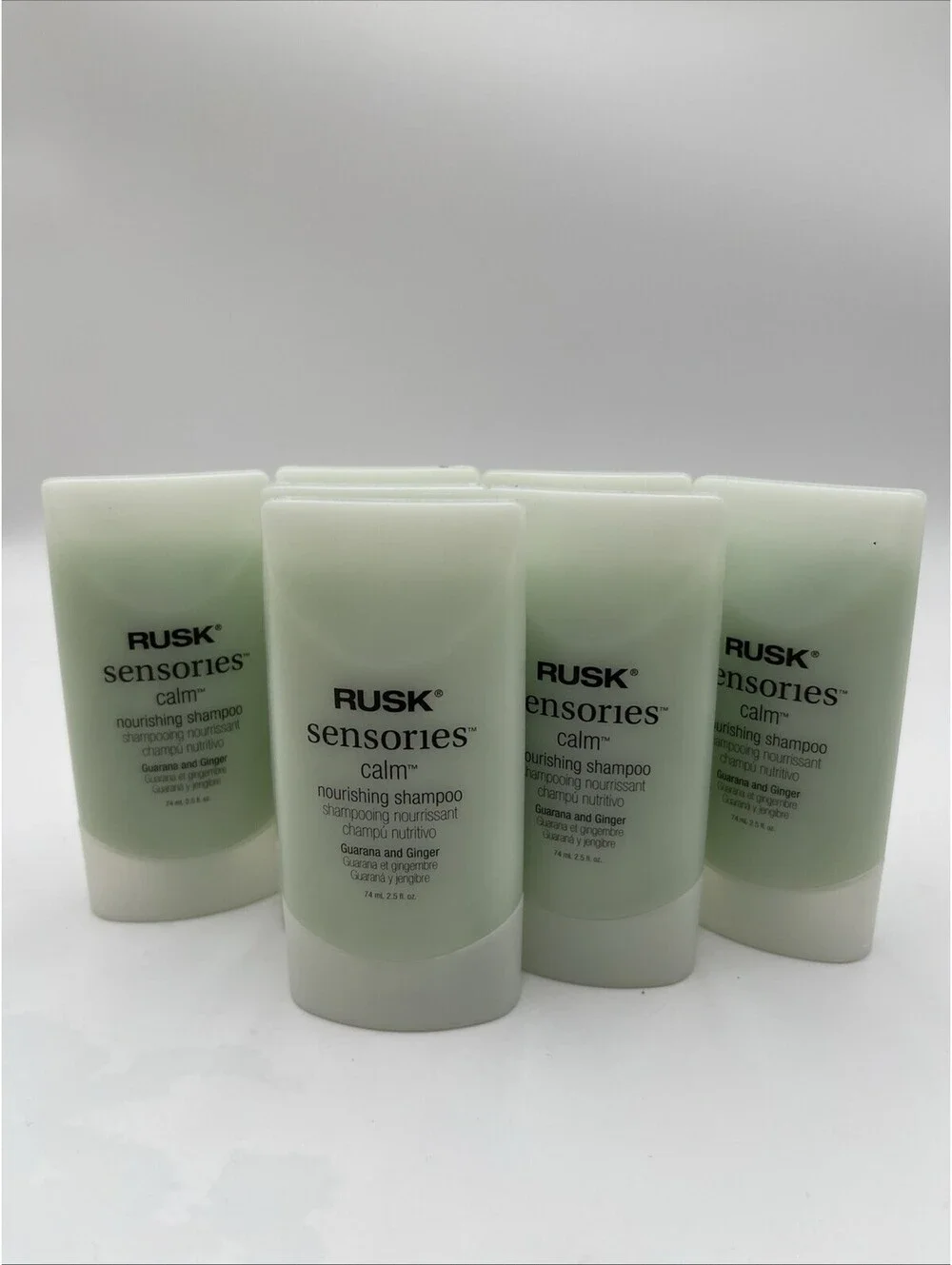 Rusk Sensories Calm Shampoo Travel Guarana & Ginger Size 2.5 Oz Each Lot Of 6